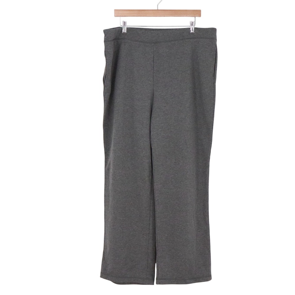 Ruby Rd Pants Womens XL Shades Of Gray Medium Gray Wide Leg Knit New